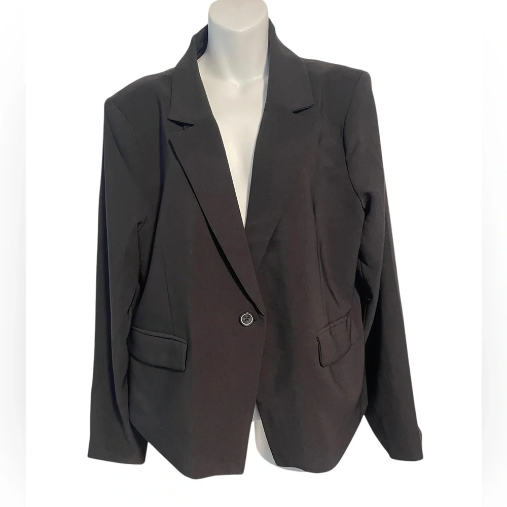 Maurices New w Tags Black Single Button Blazer Jacket Women's Size XL Career